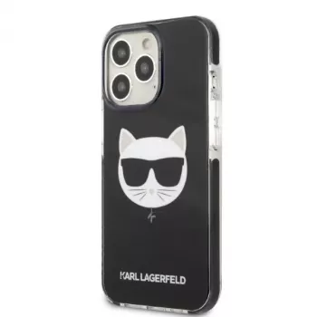 Karl Lagerfeld KLHCP13LTPECK iPhone 13 Pro / 13 6,1 inch trda lupina črna Choupette Head