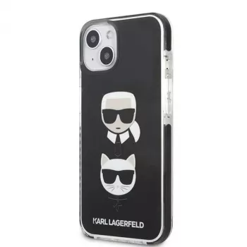 Karl Lagerfeld KLHCP13STPE2TK trdi ovitek za iPhone 13 mini, 5,4 inch, črn, Karl & Choupette Head