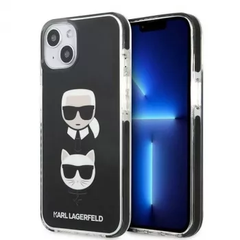 Karl Lagerfeld KLHCP13MTPE2TK trdi ovitek za iPhone 13/14/15 6,1 inch črn Karl & Choupette Head