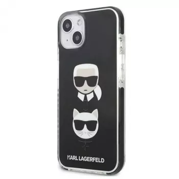 Karl Lagerfeld KLHCP13MTPE2TK trdi ovitek za iPhone 13/14/15 6,1 inch črn Karl & Choupette Head