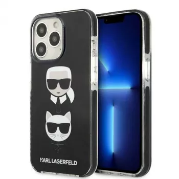 Karl Lagerfeld KLHCP13XTPE2TK trdi ovitek za Apple iPhone 13 Pro Max 6,7 palca črn Karl & Choupette Head