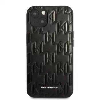 Karl Lagerfeld KLHCP13SMNMP1K trdi ovitek za iPhone 13 mini 5,4 palca črn monogram s ploščico