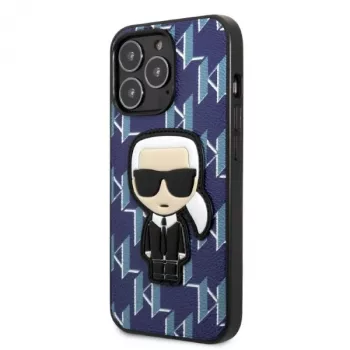 Karl Lagerfeld KLHCP13XPMNIKBL trdi ovitek za iPhone 13 Pro Max 6,7 palca moder monogram Ikonik Patch