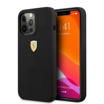 Ferrari FESSIHMP13XBK trdi ovitek MagSafe za iPhone 13 Pro Max 6,7 palca črn silikonski