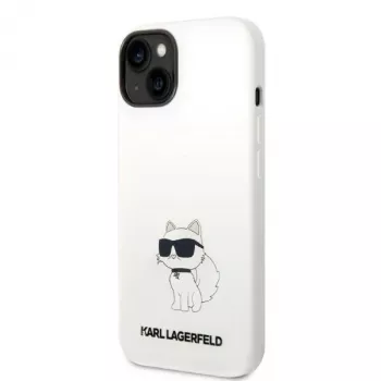 Karl Lagerfeld KLHMP14MSNCHBCH trdi silikonski ovitek MagSafe za iPhone 14 Plus / 15 Plus 6,7 inch bel Choupette