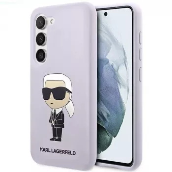 Karl Lagerfeld Ikonik silikonski ovitek za Samsung Galaxy S23+ (SM-S916) vijoličen