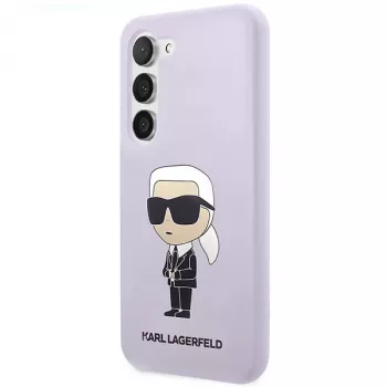 Karl Lagerfeld Ikonik silikonski ovitek za Samsung Galaxy S23+ (SM-S916) vijoličen