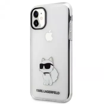 Karl Lagerfeld Ikonik Choupette trdi ovitek za Apple iPhone 11 / XR 6,1 inch prozoren