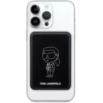 Karl Lagerfeld Ikonik MagSafe brezžični prenosni polnilnik 3000mAh črn