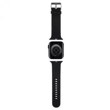 Karl Lagerfeld 3D gumijasti jermen Karl Head za Apple Watch 42/44/45/49mm črn
