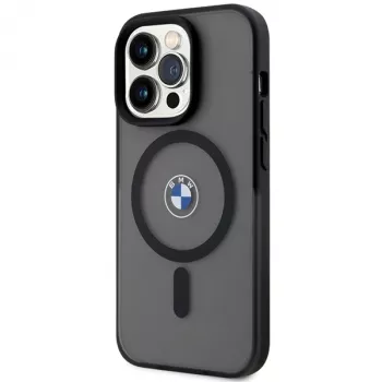 BMW IML Signature trdi ovitek za Apple iPhone 15 Pro 6,1 inch črn MagSafe