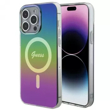 Guess IML Iridescent ovitek MagSafe za iPhone 15 Pro Max (pisan)