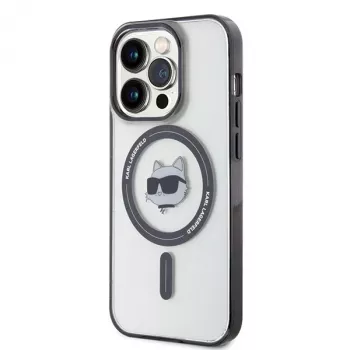 Karl Lagerfeld KLHMP15LHCHNOTK ovitek za iPhone 15 Pro 6,1 inch, prosojen, IML Choupette Head, MagSafe