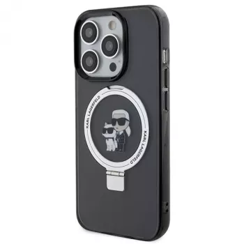 Karl Lagerfeld KLHMP15XHMRSKCK črna trda školjka z obročem Karl & Choupette MagSafe za iPhone 15 Pro Max 6,7 inch