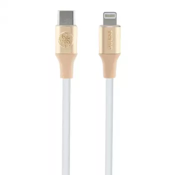 Guess GUCLLALRGDD kabel USB-C na Lightning 1,5 m hitro polnjenje svetlo zlat z vtisnjenim logotipom