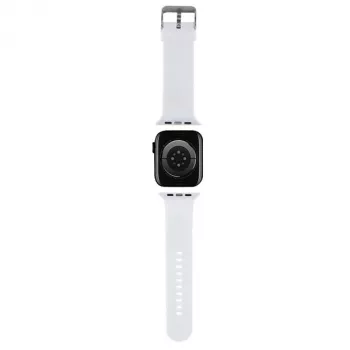 Karl Lagerfeld 3D Rubber Karl & Choupette Heads NFT zapestnica za Apple Watch 42/44/45/49mm bela