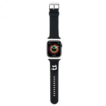 Karl Lagerfeld 3D Rubber Choupette Head zapestnica za Apple Watch 38/40/41mm črna