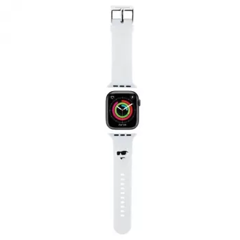 Karl Lagerfeld 3D Rubber Choupette Head zapestnica za Apple Watch 42/44/45/49mm bela