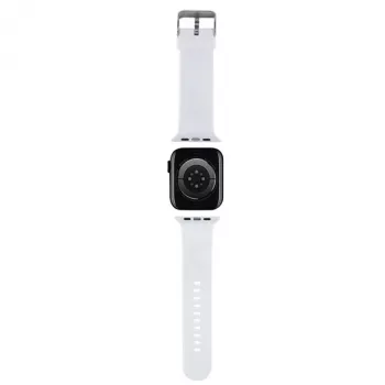 Karl Lagerfeld 3D Rubber Choupette Head zapestnica za Apple Watch 42/44/45/49mm bela