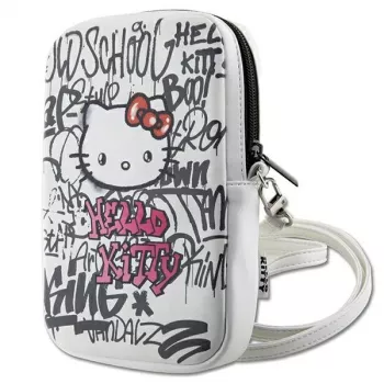 Hello Kitty nahrbtna torba Graffiti Kitty Head bela