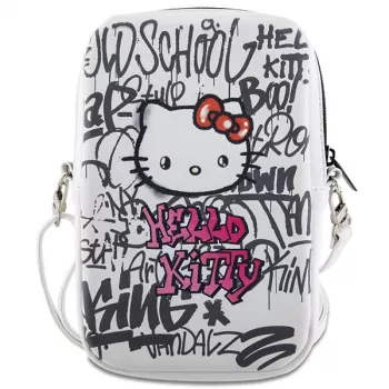 Hello Kitty nahrbtna torba Graffiti Kitty Head bela