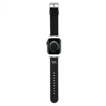 Hello Kitty HKAWMPSAPSK zapestnica za Apple Watch 38/40/41mm črna silikon vzorec Heads & Bows