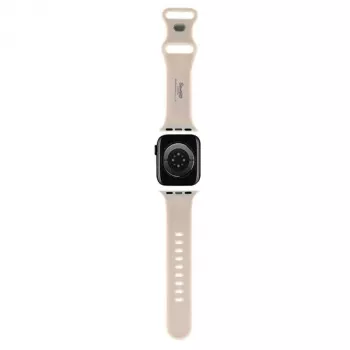 Hello Kitty HKAWMSCHBLE silikonska zapestnica za Apple Watch 38/40/41mm - bež