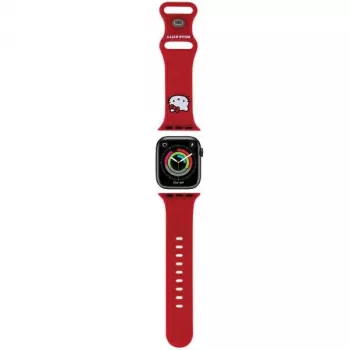 Hello Kitty HKAWMSCHBLR zapestnica za Apple Watch 38/40/41mm rdeča silikonska Kitty Head