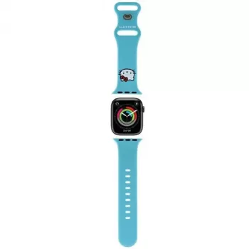 Hello Kitty HKAWMSCHBLB zapestnica za Apple Watch 38/40/41mm modra silikonska s Kitty Head