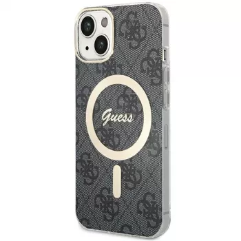 Guess GUHMP15MH4STK trdi ovitek za iPhone 15 Plus/14 Plus 6,7 inch, črn, MagSafe 4G