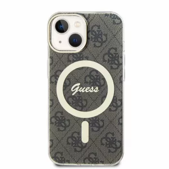 Guess GUHMP15SH4STW iPhone 15 / 14 / 13 6,1 inch rjav trdi ovitek IML 4G MagSafe