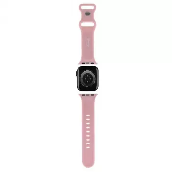 Hello Kitty HKAWLSCHBLP silikonski pašček za Apple Watch 42/44/45/49mm, roza