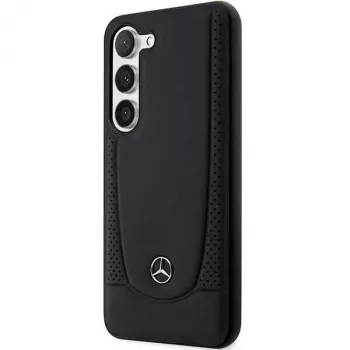 Mercedes-Benz S23 FE trdi usnjeni ovitek Urban, črn, za Samsung Galaxy S23 FE