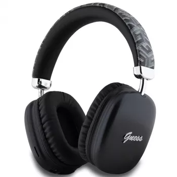 Guess Gcube Metallic Script Logo naglavne Bluetooth slušalke, črne