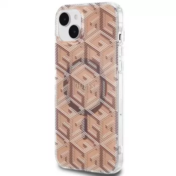 Guess GUHMP15SHGCUSTGW iPhone 15 / 14 / 13 6,1 inch rjav trdi ovitek IML GCube MagSafe