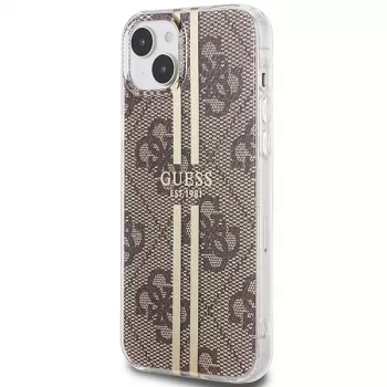 Guess GUHCP15MH4PSEGW iPhone 15 Plus / 14 Plus 6,7 inch trdi ovitek IML 4G Gold Stripe, rjav