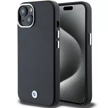BMW Signature Wrapped Metal MagSafe ovitek za iPhone 15 / 14 / 13 6,1 palca črn