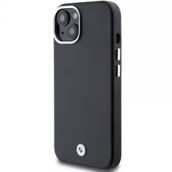 BMW Signature Wrapped Metal MagSafe ovitek za iPhone 15 / 14 / 13 6,1 palca črn