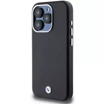 BMW Signature Wrapped Metal MagSafe ovitek za Apple iPhone 15 Pro 6,1 palca črn