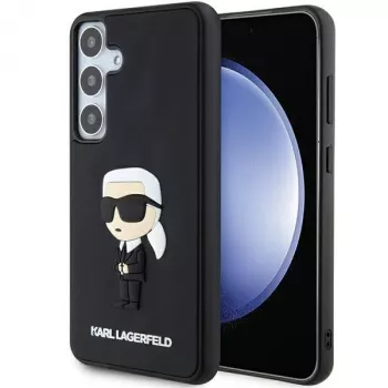Karl Lagerfeld KLHCS24M3DRKINK trdi ovitek 3D Rubber Ikonik za Samsung Galaxy S24+ črn