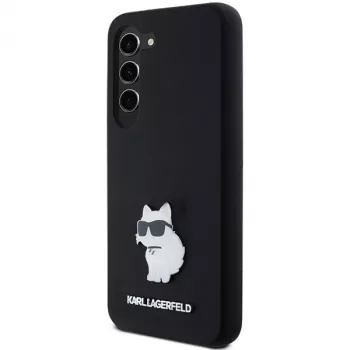 Karl Lagerfeld KLHCS23SSMHCNPK S23 S911 črn silikonski trdi ovitek Choupette kovinska zaponka