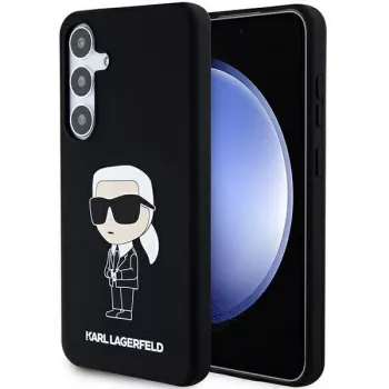 Karl Lagerfeld Ikonik silikonski ovitek za Samsung Galaxy S24 – črn