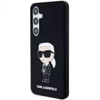 Karl Lagerfeld Ikonik silikonski ovitek za Samsung Galaxy S24 – črn