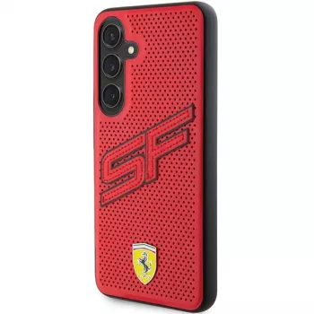 Ferrari FEHCS24SPINR S24 S921 rdeč trdi ovitek Big SF Perforated za Samsung Galaxy S24
