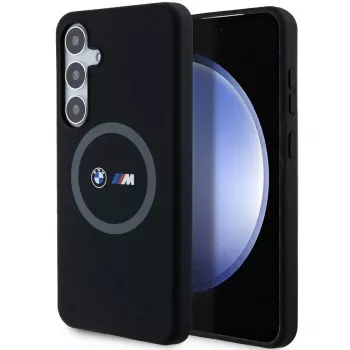 BMW M Collection silikonski trdi ovitek z obročem MagSafe za Samsung Galaxy S24+ (SM-S926) – črn