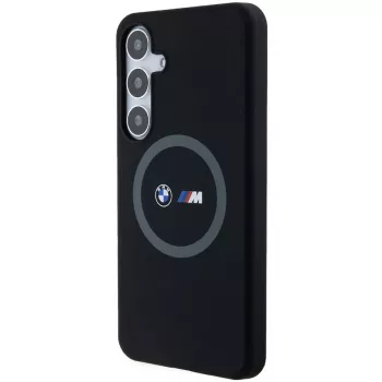 BMW M Collection silikonski trdi ovitek z obročem MagSafe za Samsung Galaxy S24+ (SM-S926) – črn