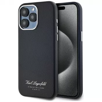 Karl Lagerfeld Hotel RSG ovitek za Apple iPhone 15 Pro, črn