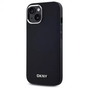 DKNY DKHMP14SPSCMCLK trdo ohišje za Apple iPhone 14, 6,1 inch, črno, preprost logotip, MagSafe