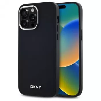 DKNY DKHMP14XPSCMCLK trdo ohišje za iPhone 14 Pro Max 6,7 inch črno preprost logotip MagSafe