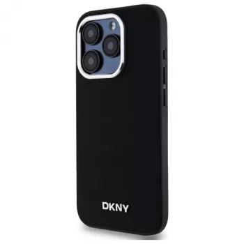 DKNY DKHMP15LPSCMCLK trdi ovitek za Apple iPhone 15 Pro 6,1 palca črn Plain Logo MagSafe